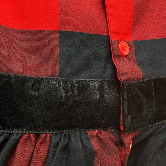 CARTER'S Holiday Dress 24 mos Baby Girls Buffalo Check Red Black Bow Christmas - Picture 9 of 9